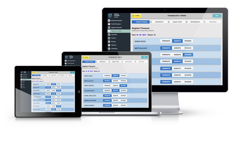 Registro elettronico scolastisco per tablet